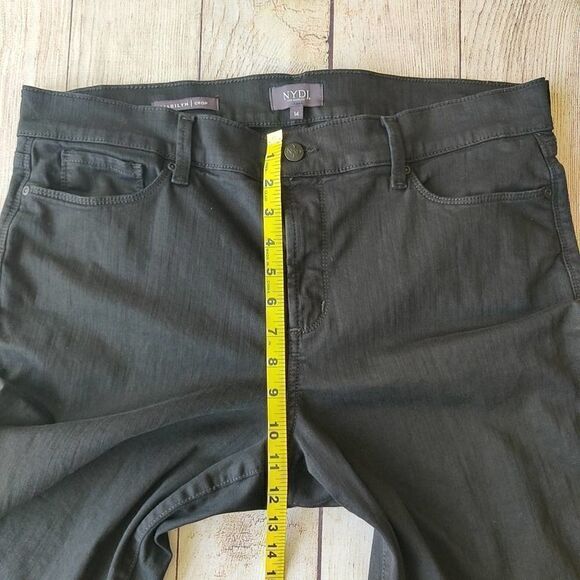 NYDJ Marilyn crop jeans black denim sz 14 - Picture 6 of 10